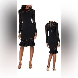 Milly Teal Cutout Knit Midi Dress – Petite